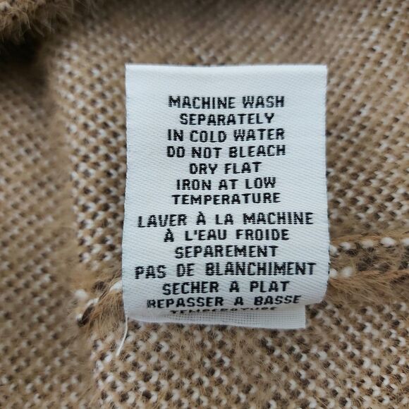 Magaschoni Coat Womens 2X Brown Plaid Long Knitted Three-Button Academia Preppy - Picture 10 of 12